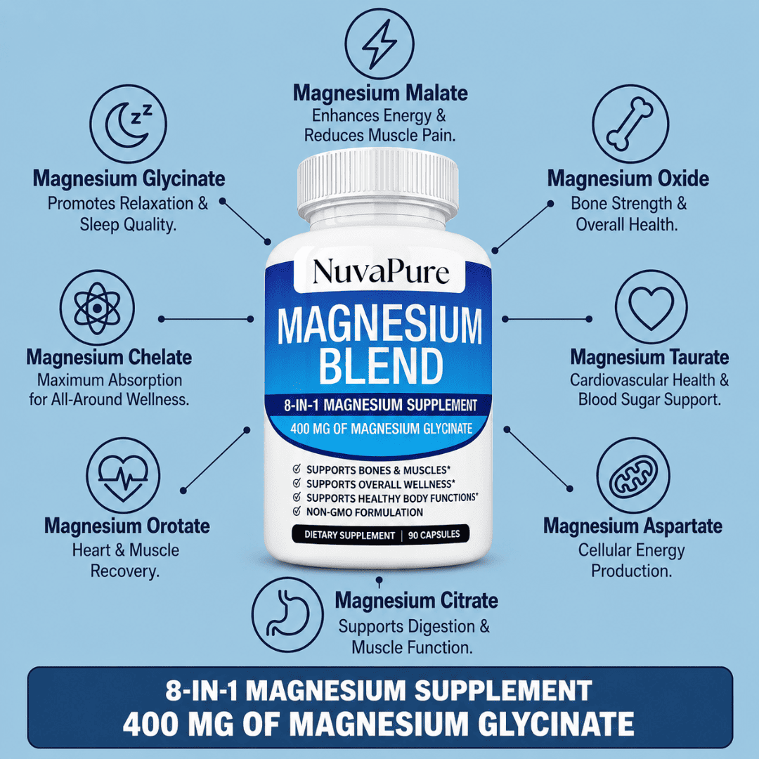 8-in-1 Magnesium Blend (with 400mg Glycinate)