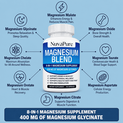 8-in-1 Magnesium Blend (with 400mg Glycinate)