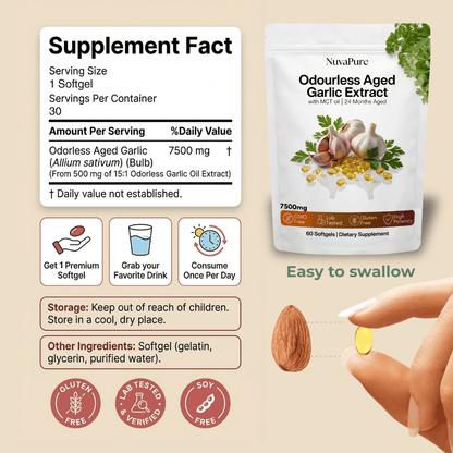 24-Month Aged Garlic Extract | Heart & Cholesterol Support Softgels