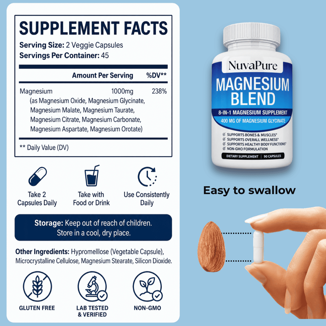 8-in-1 Magnesium Blend (with 400mg Glycinate)