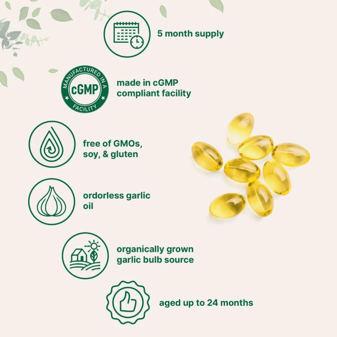 24-Month Aged Garlic Extract | Heart & Cholesterol Support Softgels