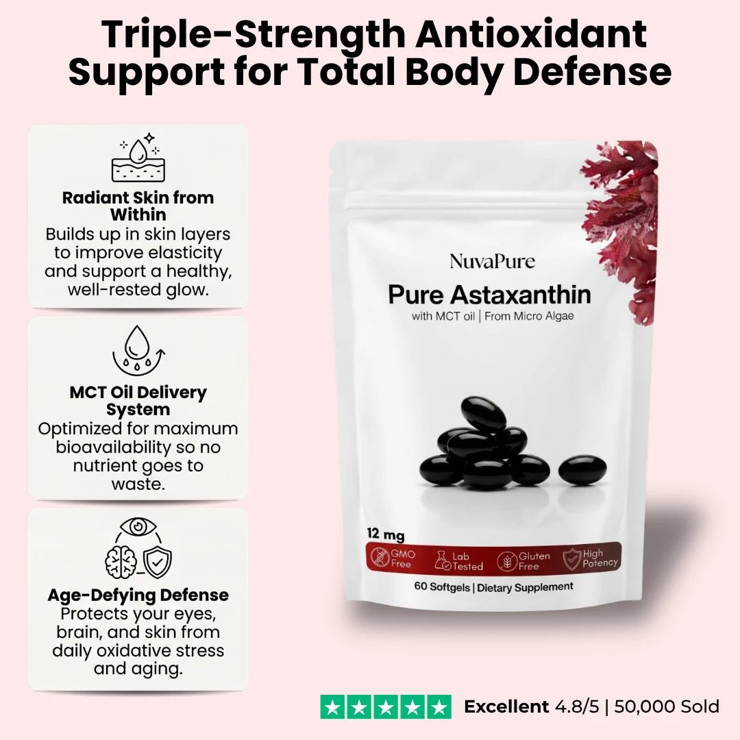 Pure 12mg Astaxanthin | with MCT Oil
